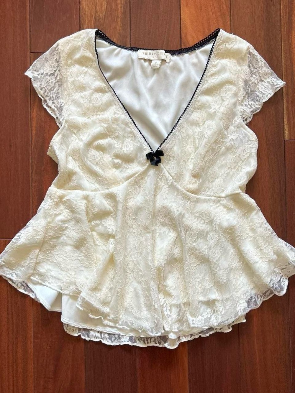 Lace Peplum Top